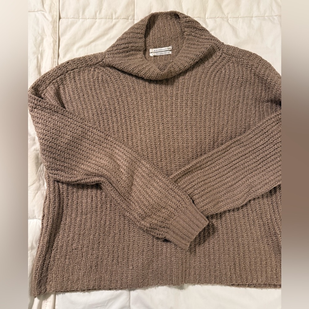 Anthropologie Chunky Knit Sweater in Tan